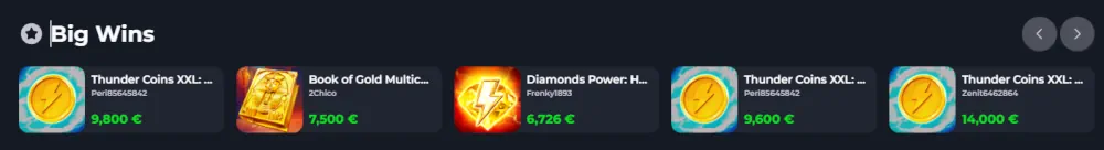 FelixSpin Live-Gewinne Bestenliste zeigt aktuelle Spieler-Auszahlungen.